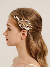 Épingle à Cheveux Métal Fleurs et Feuilles Peintes à la Main