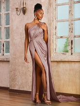 Robe Longue À Épaule Dénudée Avec Ribbons Rose Poudré