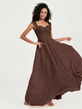 Col En Cœur Mousseline Robes Avec Dentelle Mancherons Chocolat