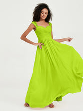 Col En Cœur Mousseline Robes Avec Dentelle Mancherons Vert Citron
