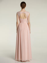 Col En Cœur Mousseline Robes Avec Dentelle Mancherons Rose Perle