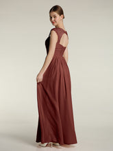 Col En Cœur Mousseline Robes Avec Dentelle Mancherons terracotta