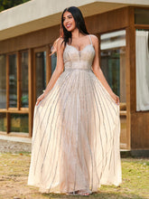 Robe Longueur au Sol à Dos Nu avec Diamants Scintillants Ivoire