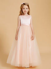 Robes de Fille en Satin et Tulle Longueur au Sol pour une Elégance Intemporelle