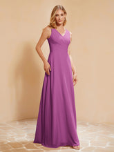 Robe de Demoiselle d'Honneur Empire Sans Manches avec Nœud Papillon Orchidee