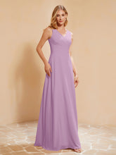 Robe de Demoiselle d'Honneur Empire Sans Manches avec Nœud Papillon Glycine
