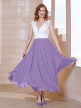 Robe en Mousseline Longueur de Mollet à Col en V avec Poches Tahiti