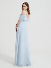 Spaghetti Bretelles Col En V Mousseline Robes Longues Brume