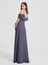 Spaghetti Bretelles Col En V Mousseline Robes Longues Orageux