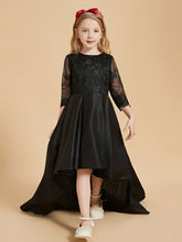 Robes de Fille Asymétriques Appliquées à Manches Longues