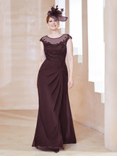 Robe en Mousseline Dentelle à Col Illusion Scoop Cabernet