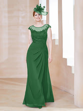 Robe en Mousseline Dentelle à Col Illusion Scoop Emeraude