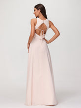 Robes Longues Princesse en Mousseline avec Fente Pêche