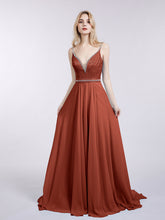Bretelle Spaghetti Dentelle et Mousseline Robe Rouille