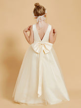 Robes de Fille de Beauté Perlée avec Elégance en Tulle