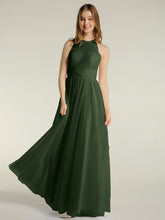 Illusion Col Croisé Taille Tulle Robes Olive Verte