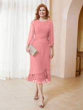 Robe en Mousseline Longueur de Mollet avec Veste Flamant