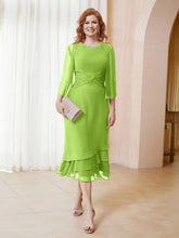 Robe en Mousseline Longueur de Mollet avec Veste Vert Citron