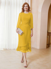 Robe en Mousseline Longueur de Mollet avec Veste Souci