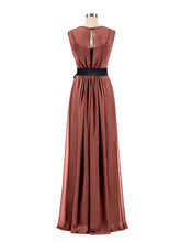 FAUX-Wrap Mousseline Robe avec Ceinture terracottae terracotta