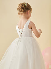 Robe de Demoiselle d'Honneur en Forme de Robe de Bal avec Lacets sans Manches