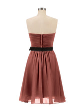Col en Cœur Robe Courte avec Ceinture terracottae terracotta