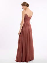 Spaghetti Bretelle Cœur Mousseline Robes terracotta