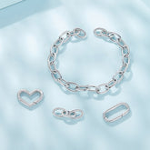 Bracelet chaîne cœur simple