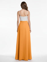 Ivoire Dentelle Corsage Mousseline Jupe Robes Avec Fente Mandarine