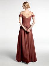 Mousseline Robe Demoiselle d'honneur avec Bustier Plissé terracotta