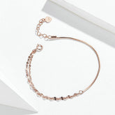 Bracelet chaîne en or rose simplicité