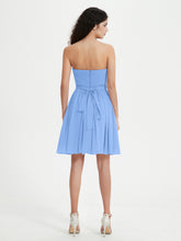 Sans Bretelles Col en Cœur Mini Robes Bleu