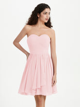 Sans Bretelles Col en Cœur Mini Robes Rose Pâle