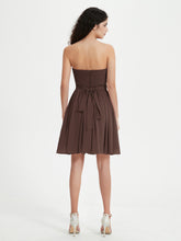 Sans Bretelles Col en Cœur Mini Robes Chocolat