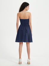Sans Bretelles Col en Cœur Mini Robes Bleu Marine