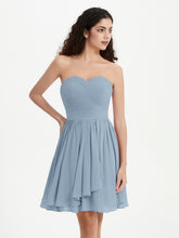 Sans Bretelles Col en Cœur Mini Robes Bleu Poudré