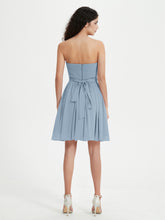 Sans Bretelles Col en Cœur Mini Robes Bleu Poudré