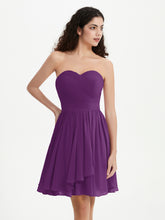 Sans Bretelles Col en Cœur Mini Robes Raisin