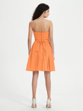 Sans Bretelles Col en Cœur Mini Robes Orange