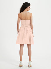 Sans Bretelles Col en Cœur Mini Robes Rose Perle