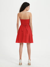 Sans Bretelles Col en Cœur Mini Robes Rouge