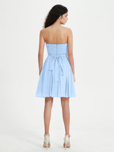 Sans Bretelles Col en Cœur Mini Robes Bleu Ciel