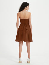Sans Bretelles Col en Cœur Mini Robes terracotta