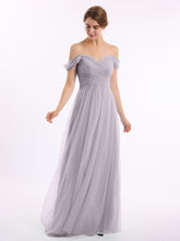 Hors De l'Épaule Col En Cœur Tulle Robe Dusk