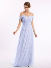 Hors De l'Épaule Col En Cœur Tulle Robe Lavande