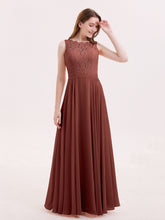 Dentelle Bustier Jupe en Mousseline Robe Longue terracotta
