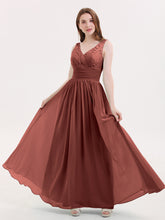 Dentelle et Mousseline Robes avec Dos Nu terracotta