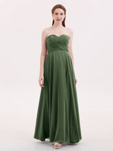 Sans Bretelles Col en Cœur Maxi Robe Demoiselle d'honneur Olive Verte