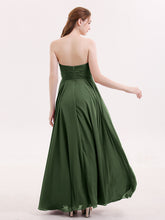 Sans Bretelles Col en Cœur Maxi Robe Demoiselle d'honneur Olive Verte