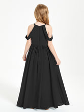 Robes de Demoiselle d'Honneur Junior à Hors de l'Épaule de Rêve Noir